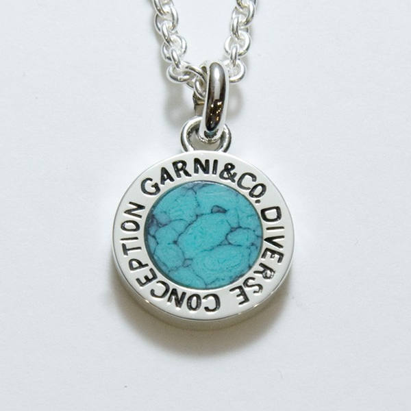 GARNI ガルニ ラウンドストーンシルバーネックレス Lサイズ