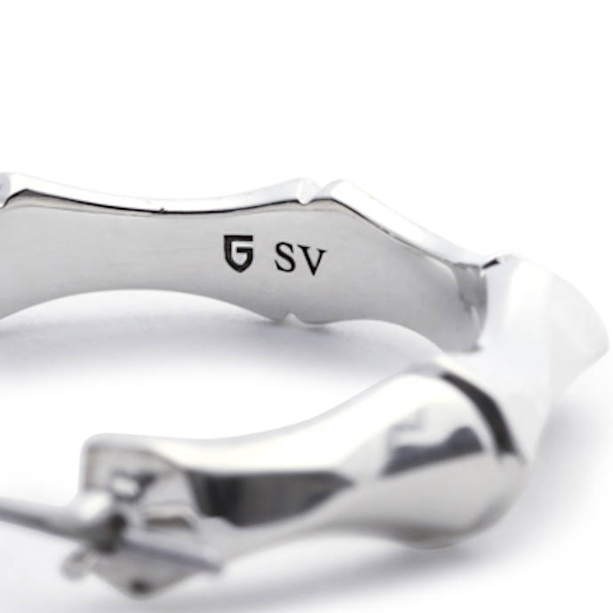 GARNI ガルニ　バンブーピアス GARNI - 【残り一点】Crockery Bamboo Pierce(SILVER) | ACRMTSM