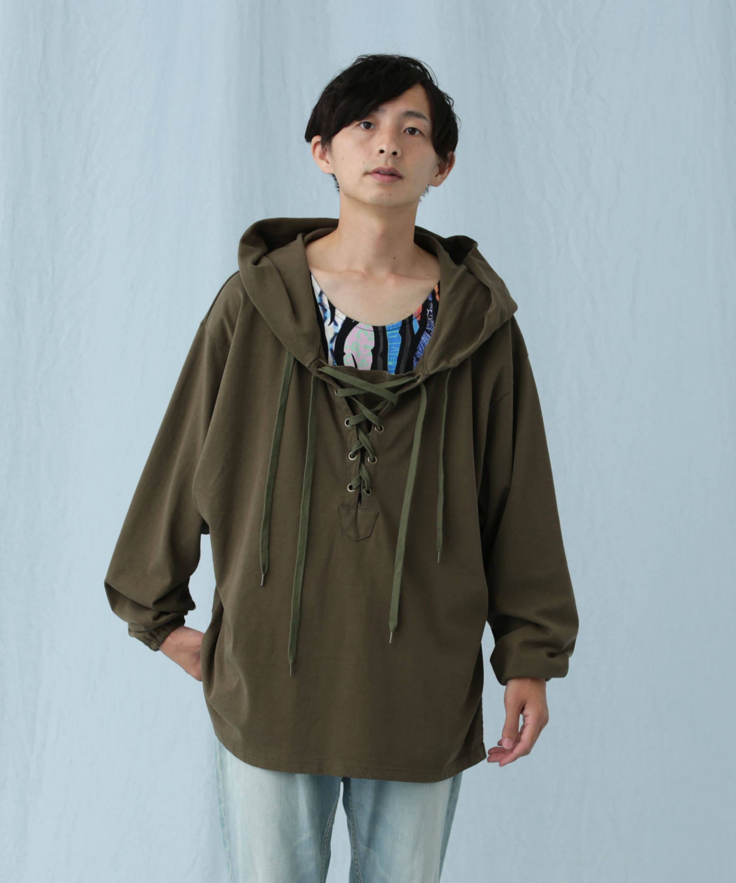 Iroquois - LACE UP HOODIE / レースアップ パーカー / 180104
