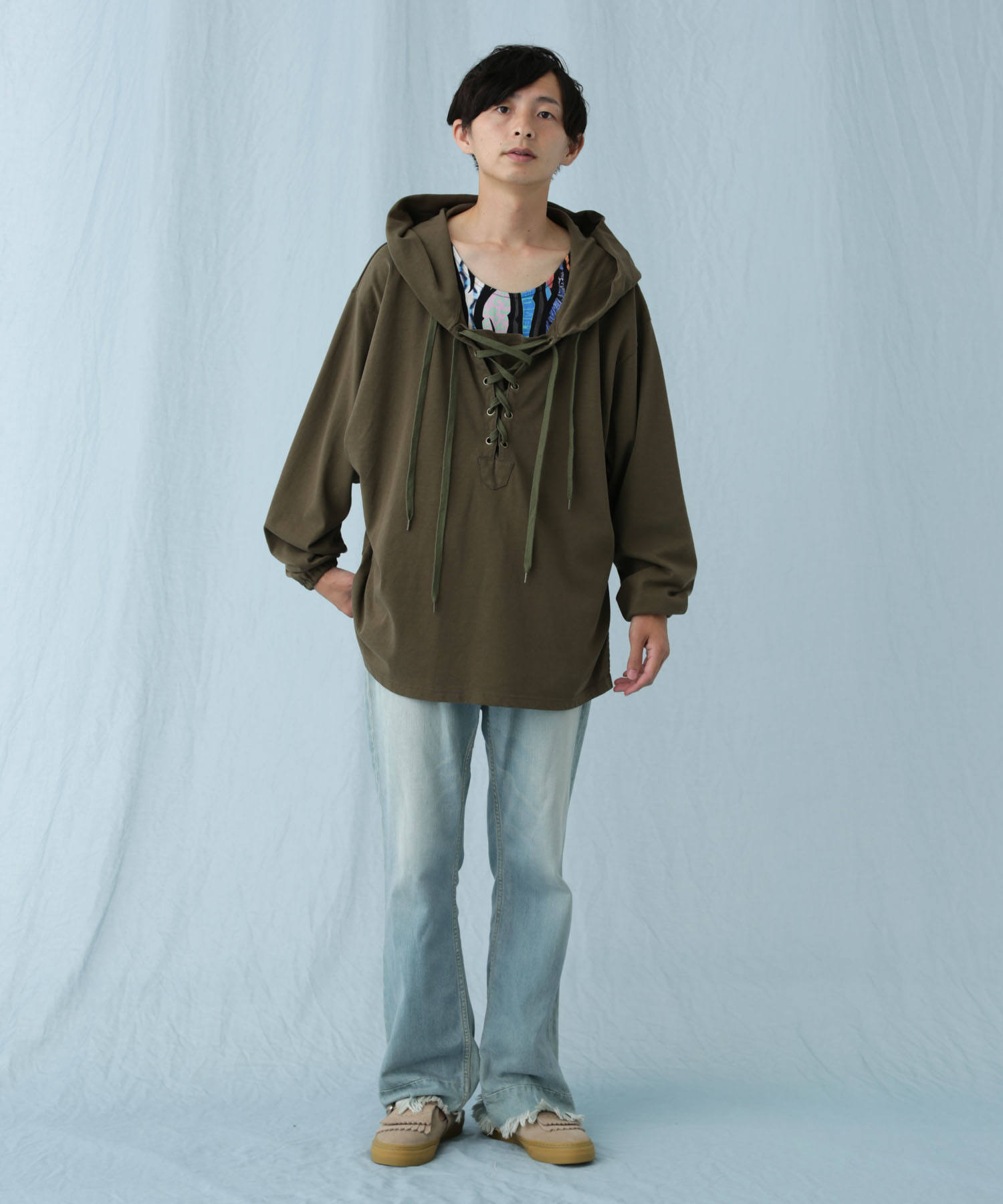 Iroquois - LACE UP HOODIE / レースアップ パーカー / 180104