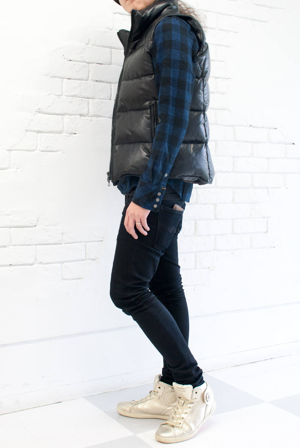 ダウンベスト チェックシャツスタイル 25 Chemical Conbination